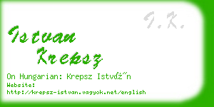 istvan krepsz business card